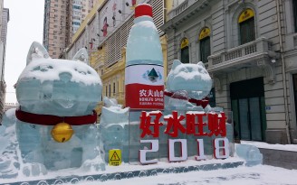 Ice festival, sponsered by.....water! Makes sense :)